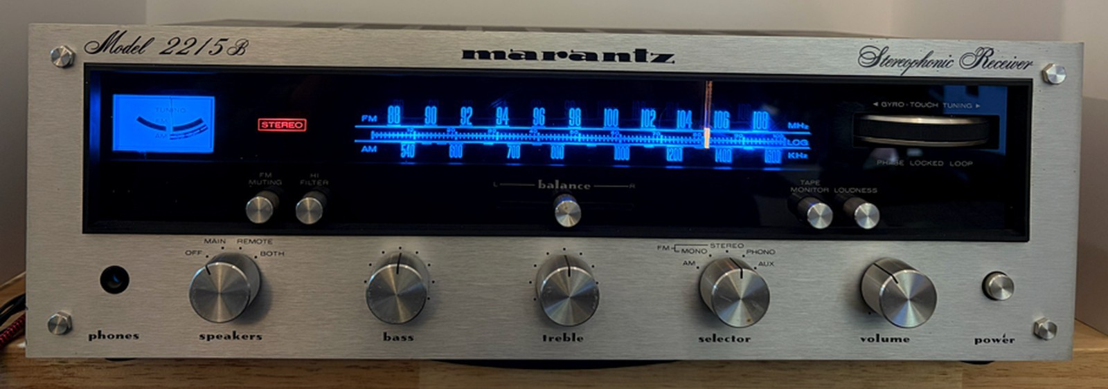 Marantz 2215B Vintage Stereo Receiver Restored Serviced Tested