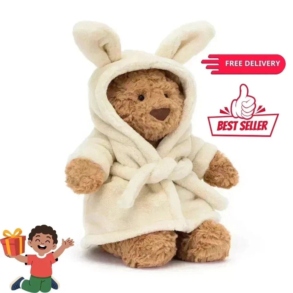 New Bathrobe Bartholomew Bear NWT-Birthday Cute Plush Toy With Tag+ with out Bag