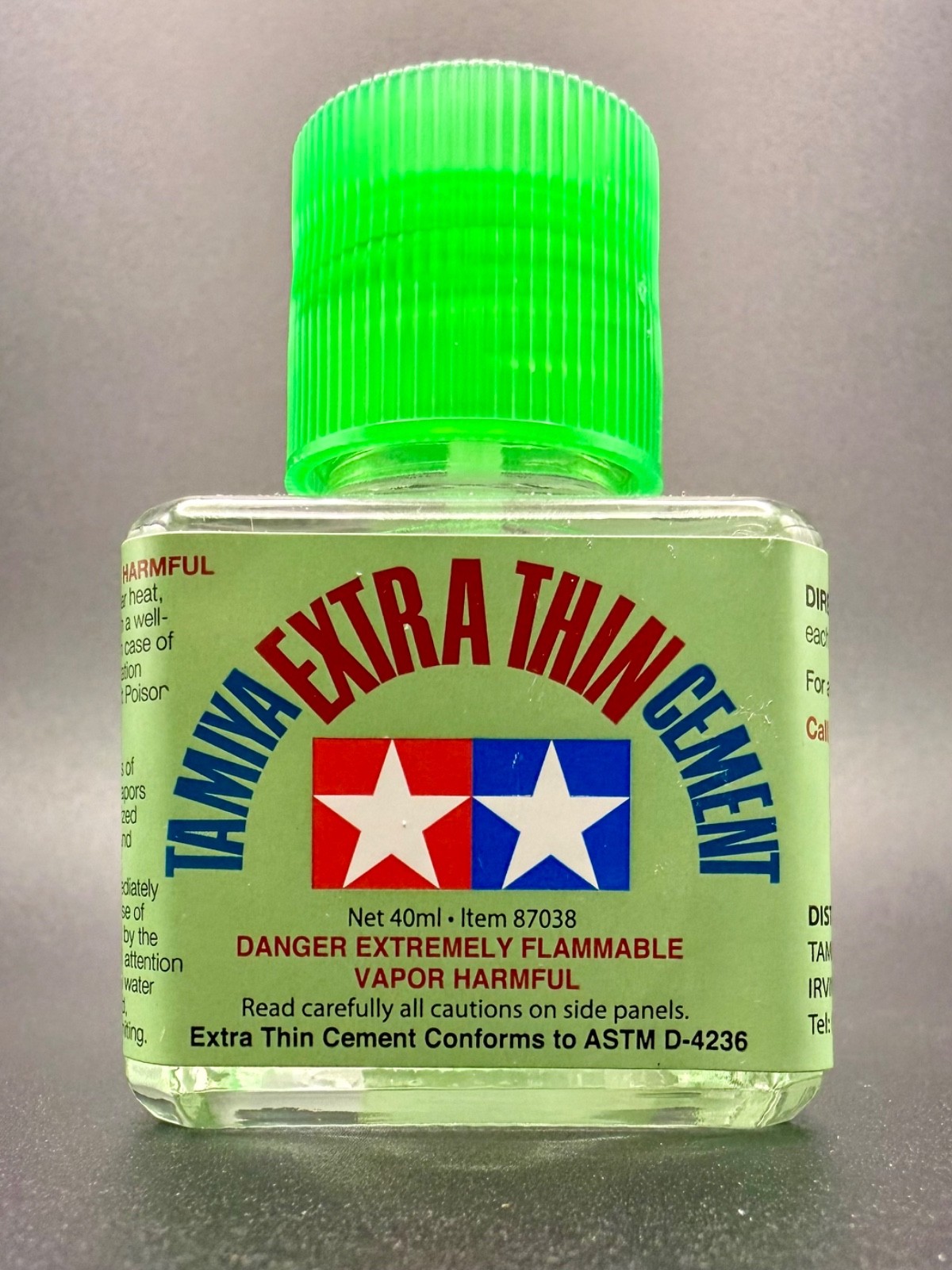 TAMIYA EXTRA THIN BRUSH ON CEMENT 40ml Plastic Model Glue NEW TAM87038
