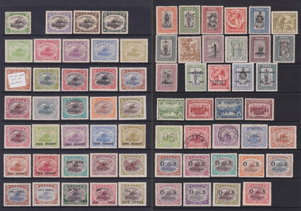Papua Stamps. Mostly MM. 1907 - 1935. Cat approx £680.