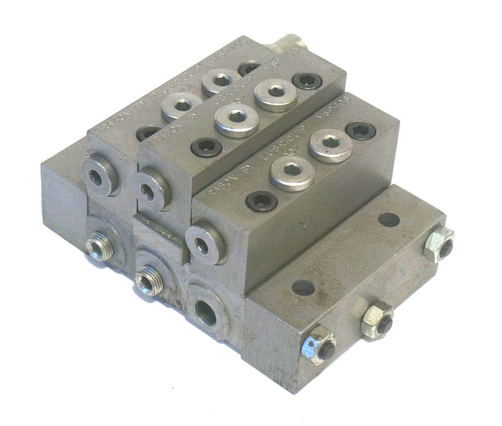 NEW TRABON 20SA-10SCL-10S MODULAR DIVIDER VALVE BLOCK 20SA10SCL10S NEW TRABON 20SA-10SCL-10S MODULAR DIVIDER VALVE BLOCK 20SA10SCL10S