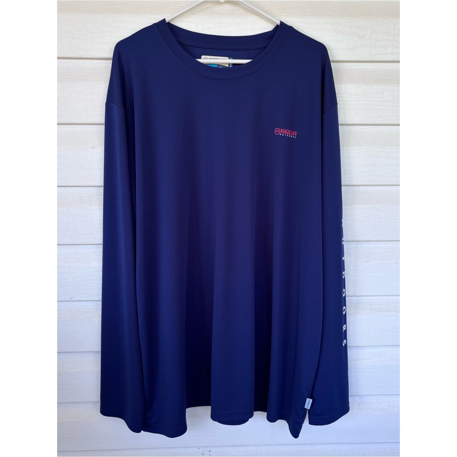 Magellan Outdoors Navy Long-Sleeve Fish Gear Moisture Wicking Top 3XL