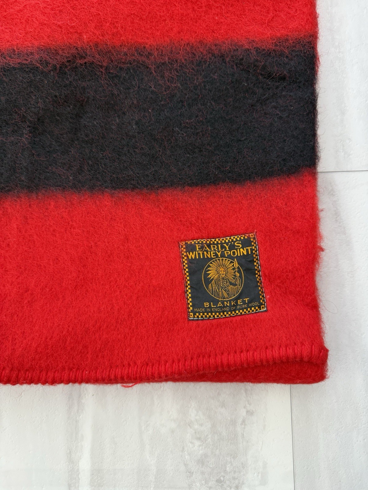 Vintage Early\'s Witney Point 5 Point Pure New Wool Blanket About 94”/78” Queen