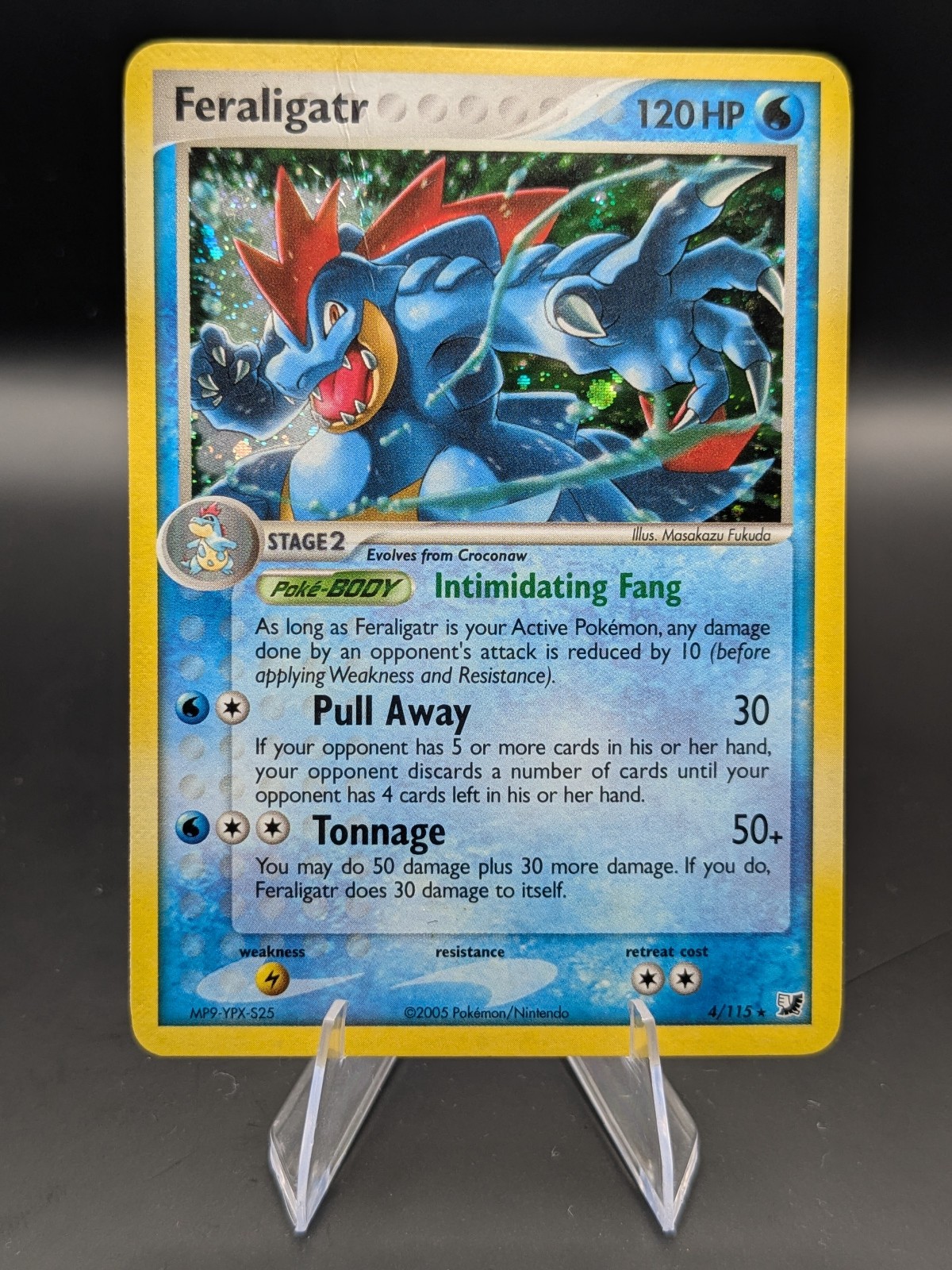 Feraligatr 4/115 EX Unseen Forces Holo HP/DMG