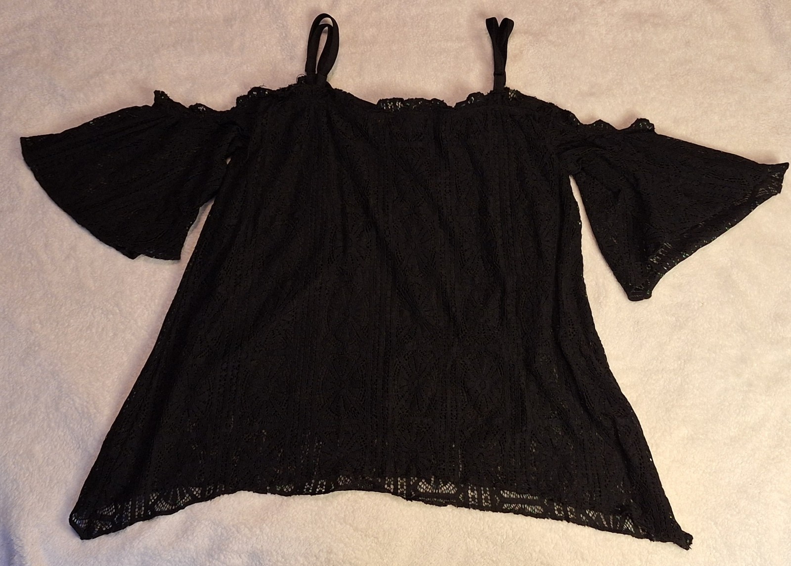Love, Fire black lace top || med
