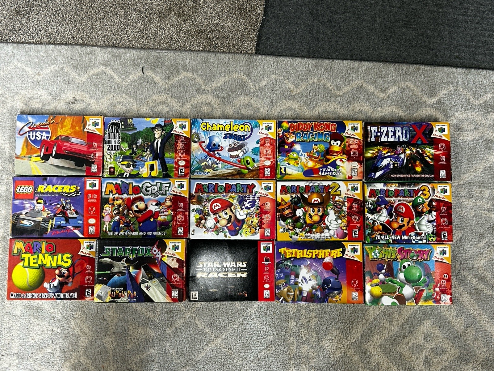 Large N64 CIB Video Game Lot of 15 Nintendo Tested Authentic Box Manuals 
