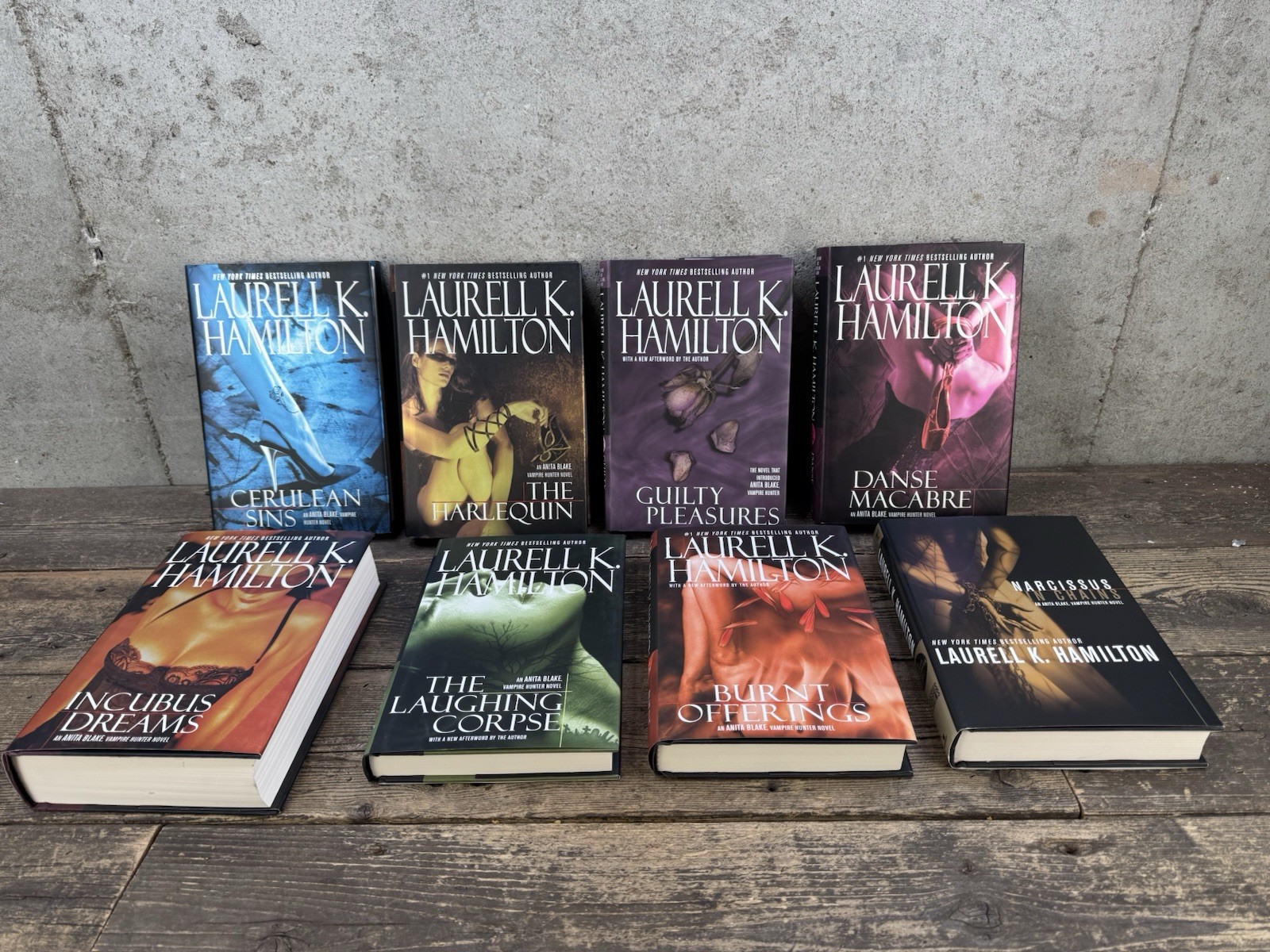 laurell k hamilton lot Hardcover Book Lot Of 8