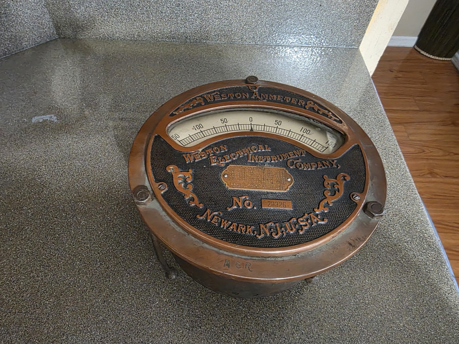 RARE Antique Weston Electrical Instrument Company Ammeter No. 23326