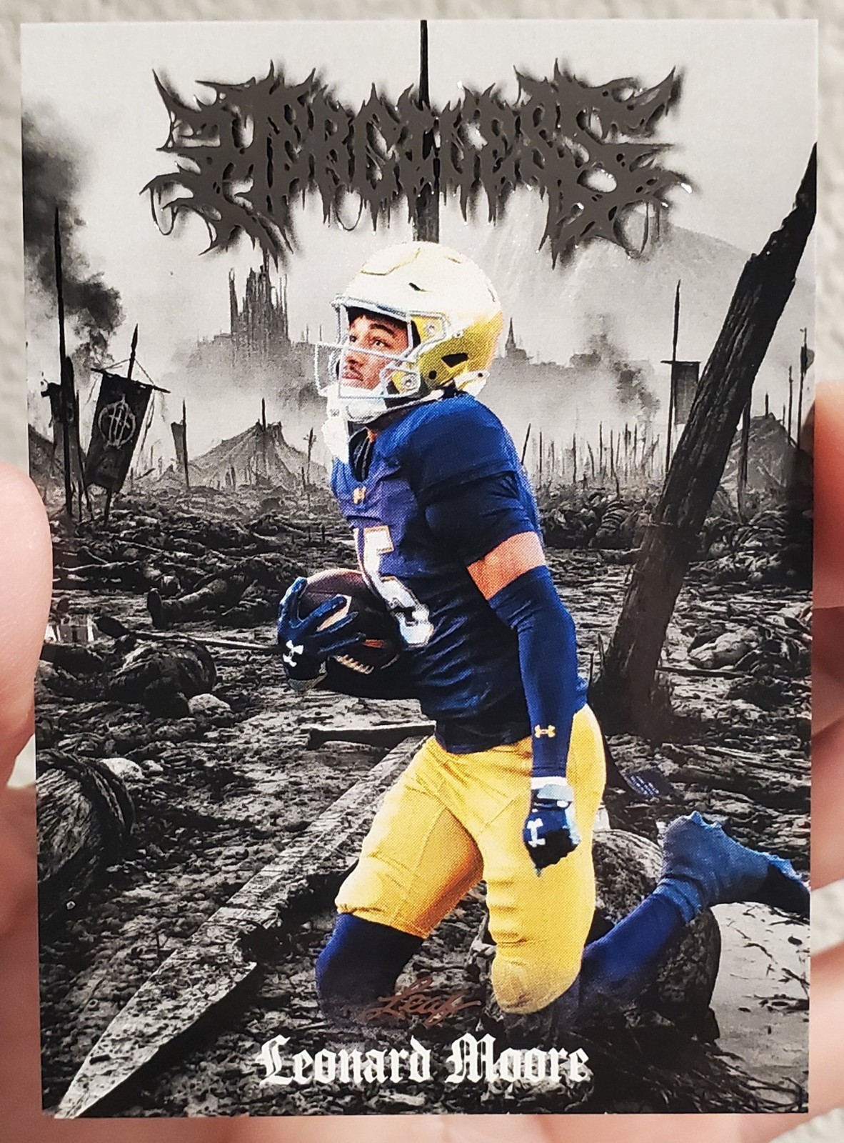 LEONARD MOORE 2026 Leaf MERCILESS NOTRE DAME FIGHTING IRISH LEONARD MOORE 2026 Leaf MERCILESS NOTRE DAME FIGHTING IRISH