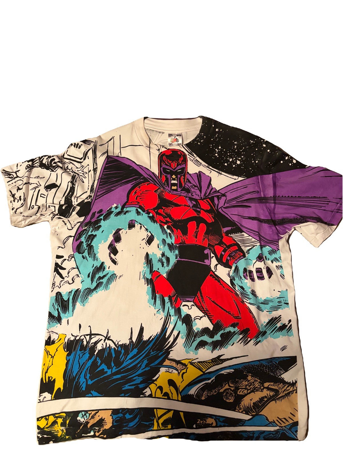 Worn - Vintage Vitamin Magneto Wolverine AOP Tee - TOLERANCE - 2XL XXL -Marvel