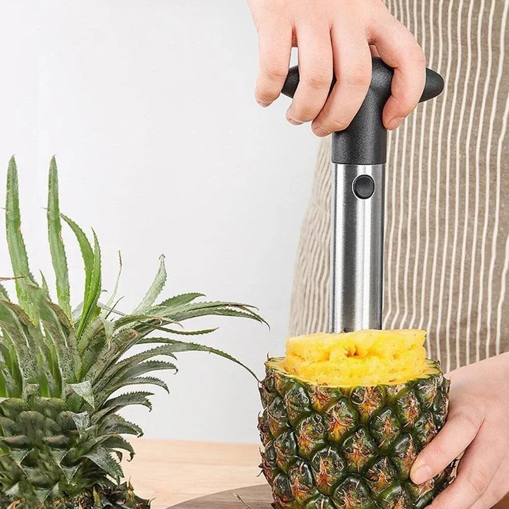Handheld Pineapple Cutter w/ Circular Blade Stainless Pineapple Corer Slicer 3\'\'