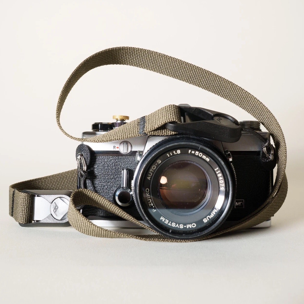 Handmade 40” Olive Green Camera Strap  + Peak Design Quick Release Anchors