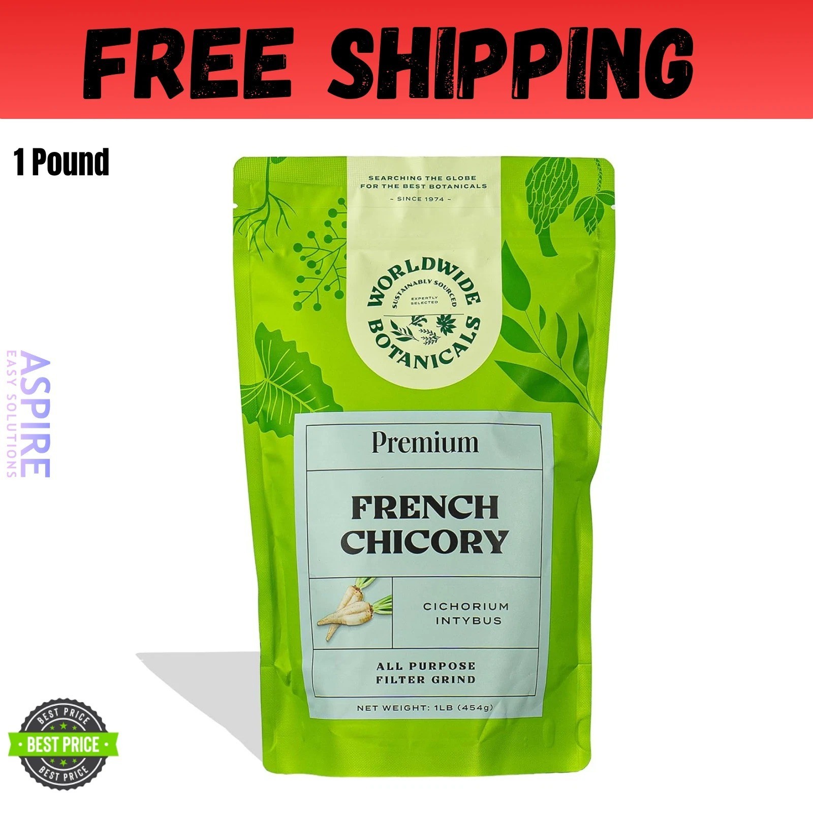 Worldwide Botanicals French Chicory Root - Brew Like Coffee Blend Roasted Chi...