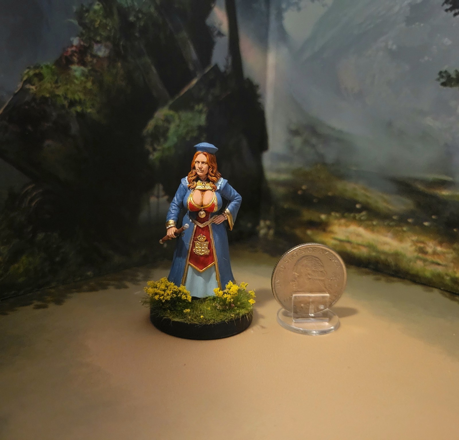 Custom Dungeons & Dragons Painted Female Royal Scholar Miniature D&D DnD 