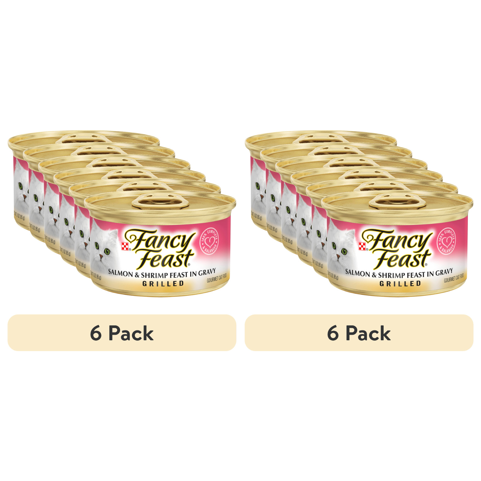12 Pack Purina Fancy Feast Salmon & Shrimp Gravy Cat Food 3 oz Cans