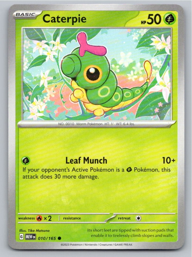 2023 POKEMON CATERPIE 151 010/165 C NM A86503 FREE S&H