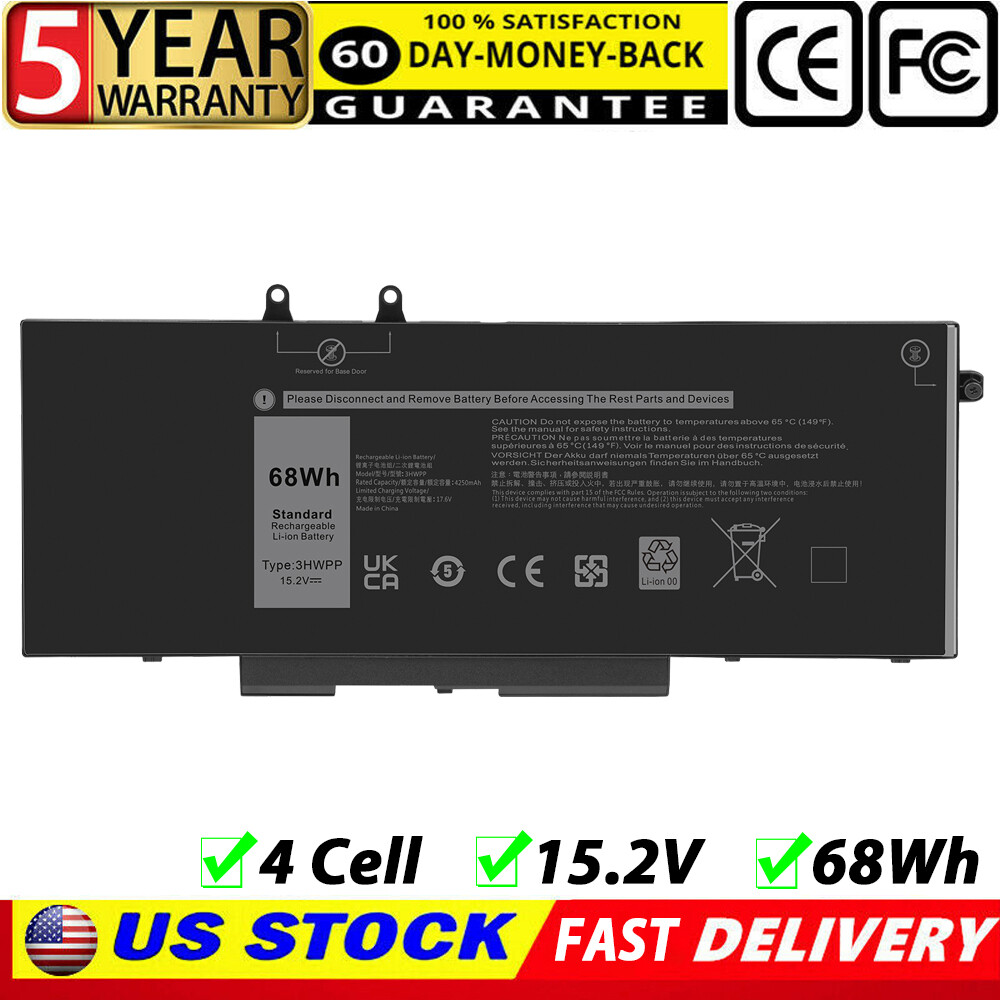 ✅NEW 3HWPP Battery for Dell Latitude 5501 5401 5511 5510 5411 5410 68Wh 15.2V 