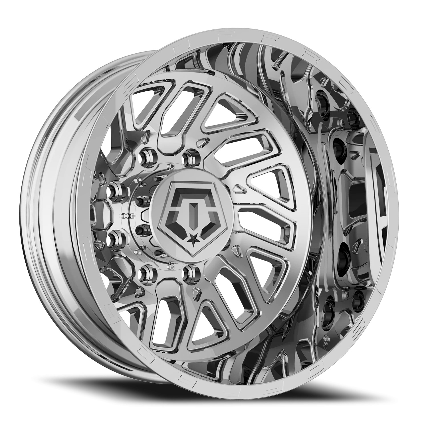 1 TIS 20x8.25 8X200 +127 544C Dually Chrome Plated Wheel Rim