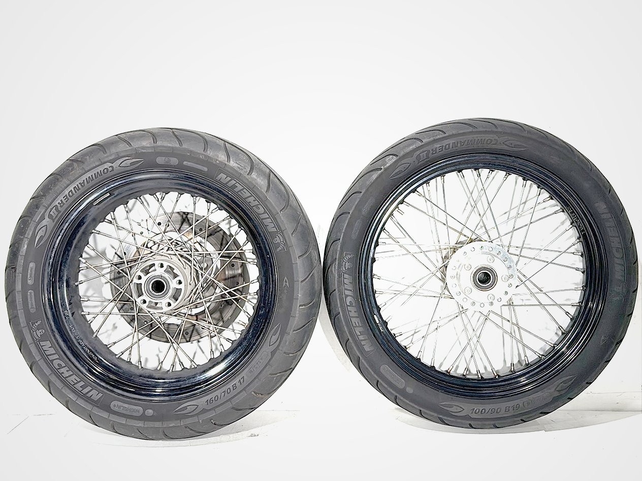 2009 Harley Dyna Street Bob FXDB OEM Front Rear Wheel Rim Tire Spoked 17\