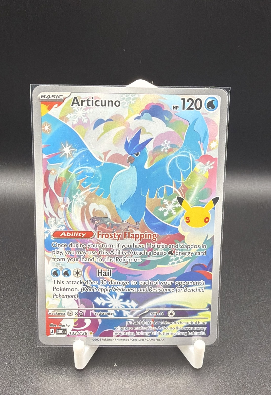 Articuno 132/128 Me: 30th Celebration Holo
