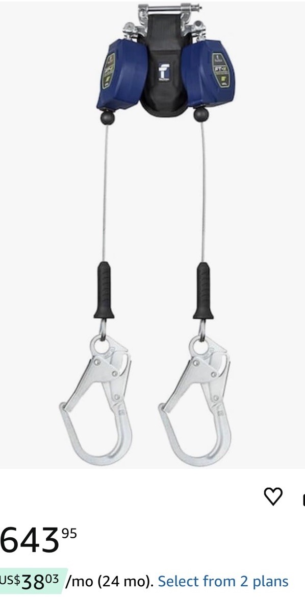 FallTech FT-X 82808TP3 5ft Twin SRL Leading Edge Lifeline w/ 2 Snap Hooks FallTech FT-X 82808TP3 5ft Twin SRL Leading Edge Lifeline w/ 2 Snap Hooks