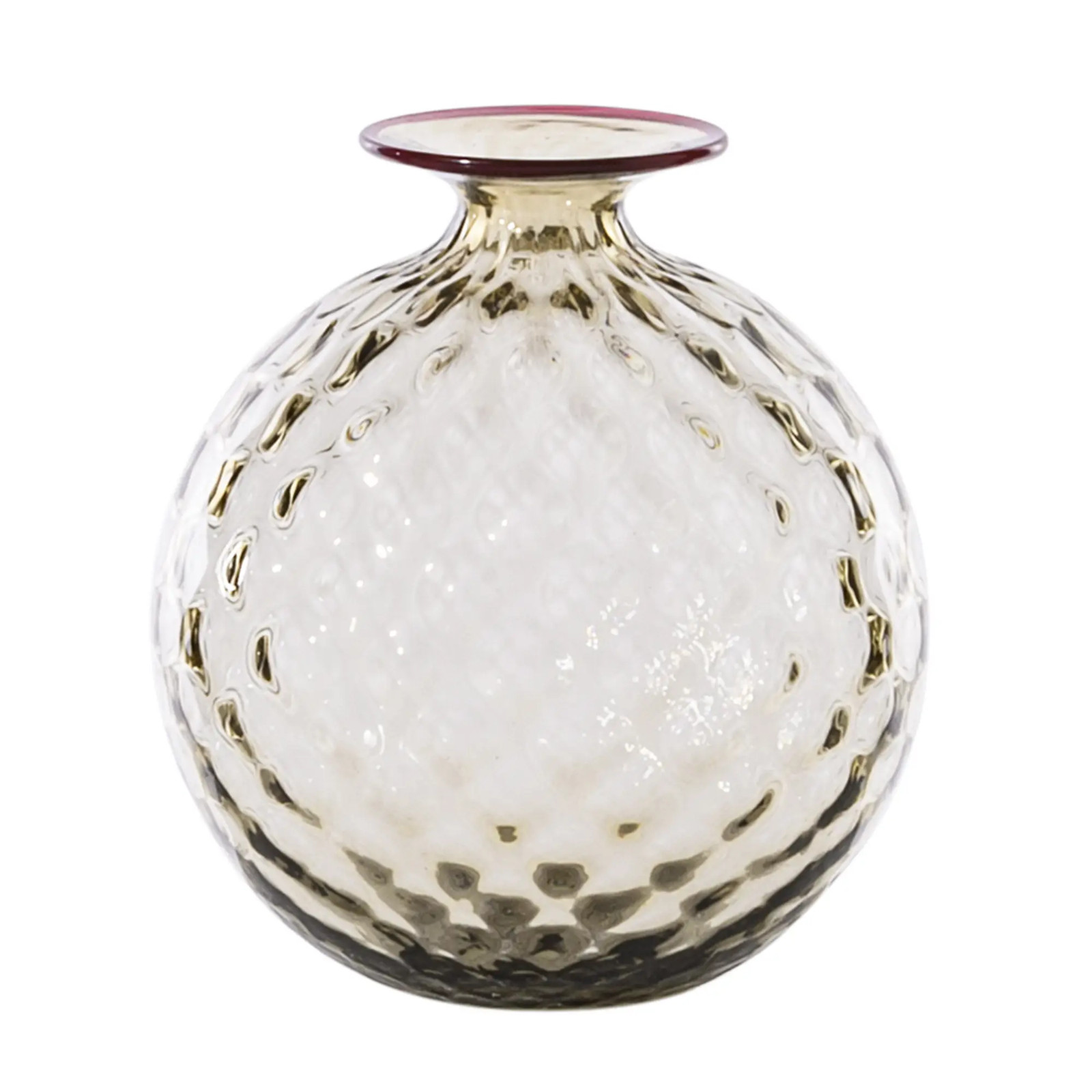 Venini Monofiore Balloton Talpa Small Murano Vase 100.16 Grey