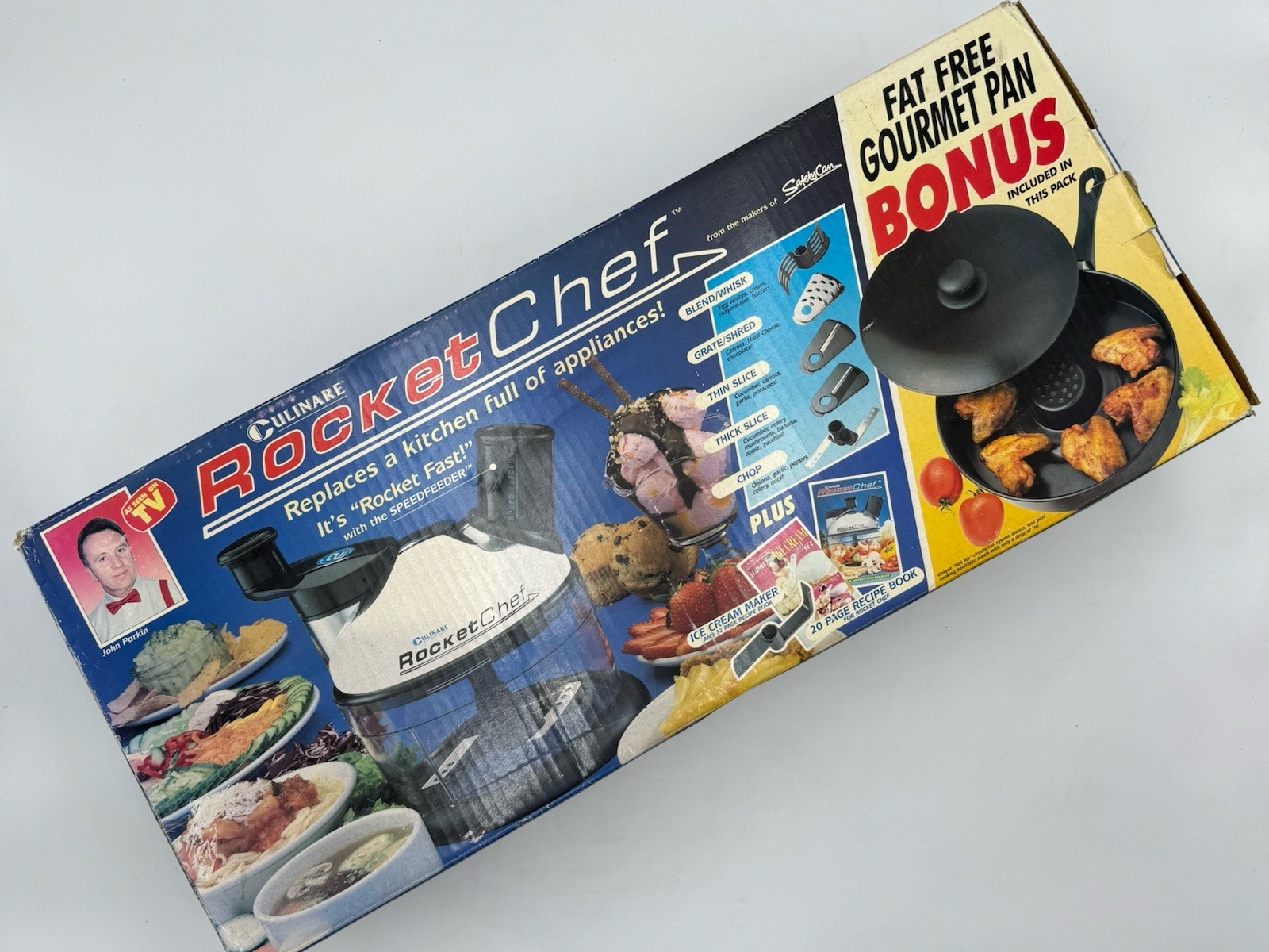 Culinare Rocket Chef Food Processor Chopper Slicer Grater New NIB Complete VTG Culinare Rocket Chef Food Processor Chopper Slicer Grater New NIB Complete VTG