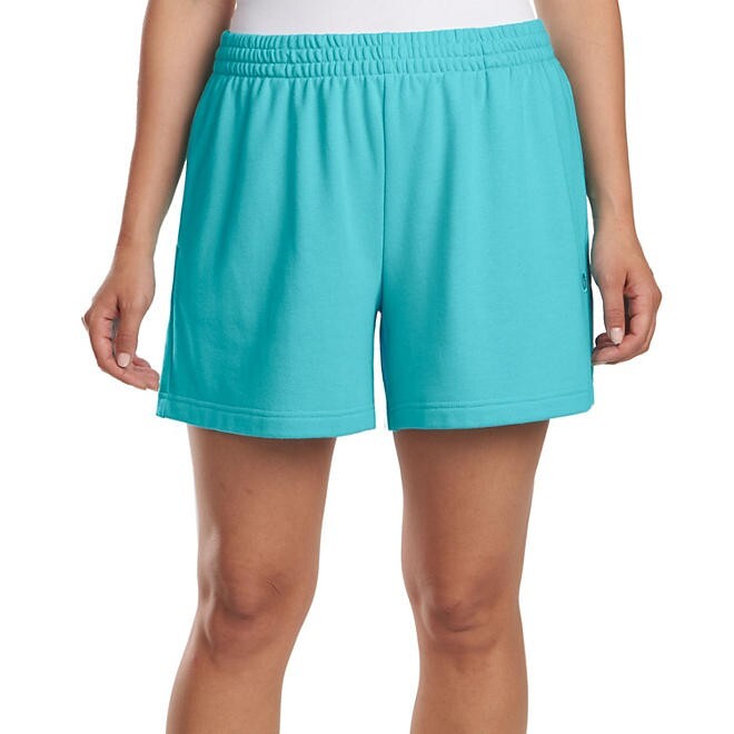 Champion Ladies French Terry Short Size L Aqua Excursion