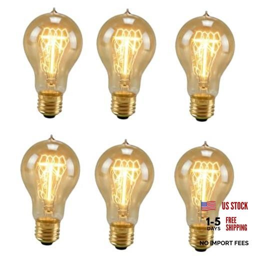 Warm Edison Incandescent Light Bulbs 75 Watt, Dimmable A19 Antique Vintage
