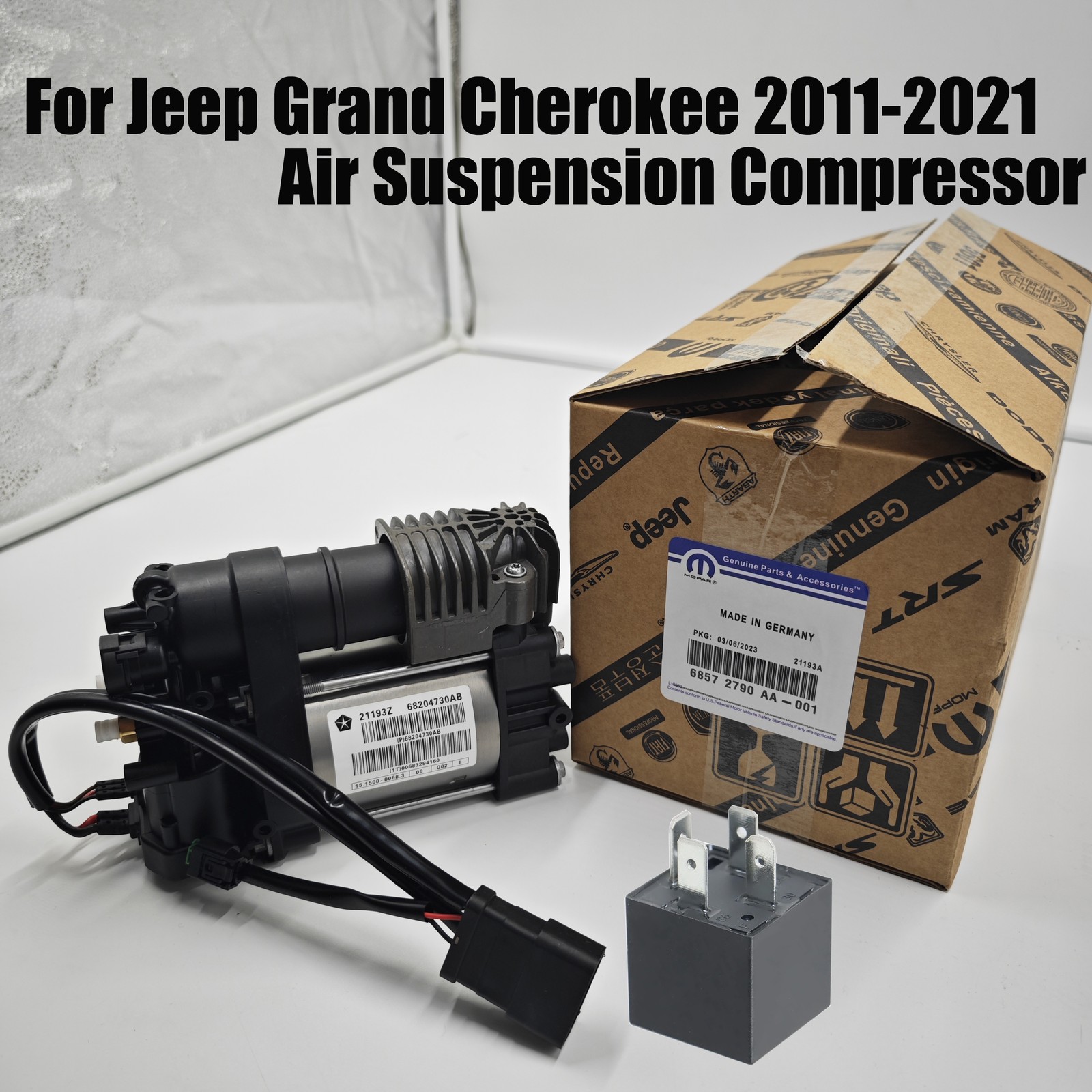 Genuine Mopar Air Suspension Compressor 68572790AA 2011-2022 WK Grand Cherokee