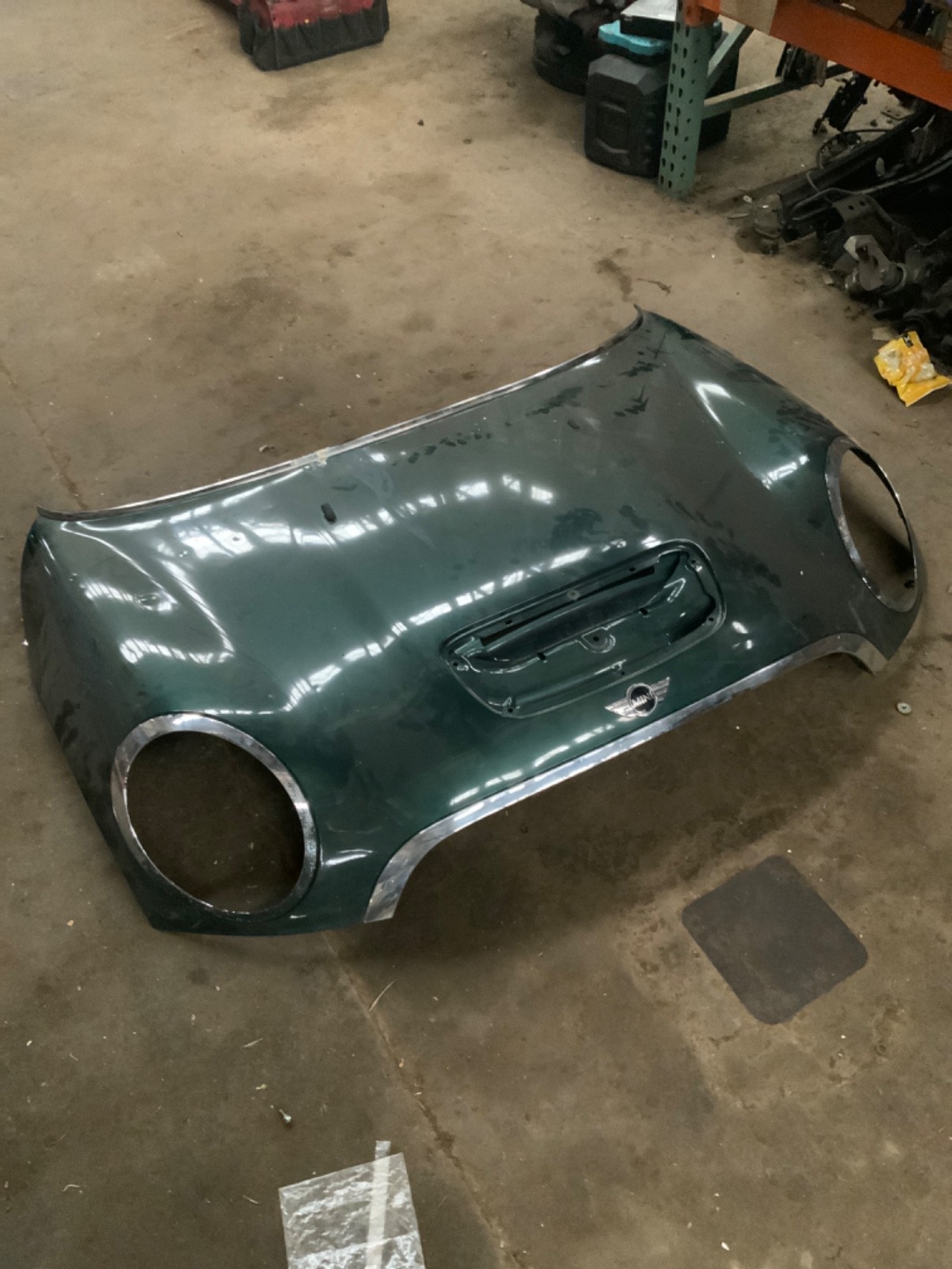 07-13 MINI COOPER R55 R56 R57 N14 N18 FRONT HOOD BONNET SHELL PANEL GREEN OEM