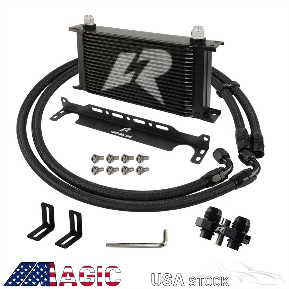 AN10 19 Row Oil Cooler Kit For BMW E82 135i E36 M3-Euro E46 M3 E90 E92 E93 335i