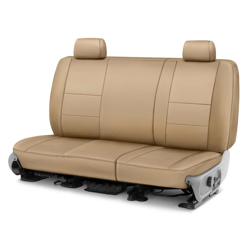 For Cadillac DeVille 85-88 Genuine Leather 1st Row Beige Custom Seat Covers