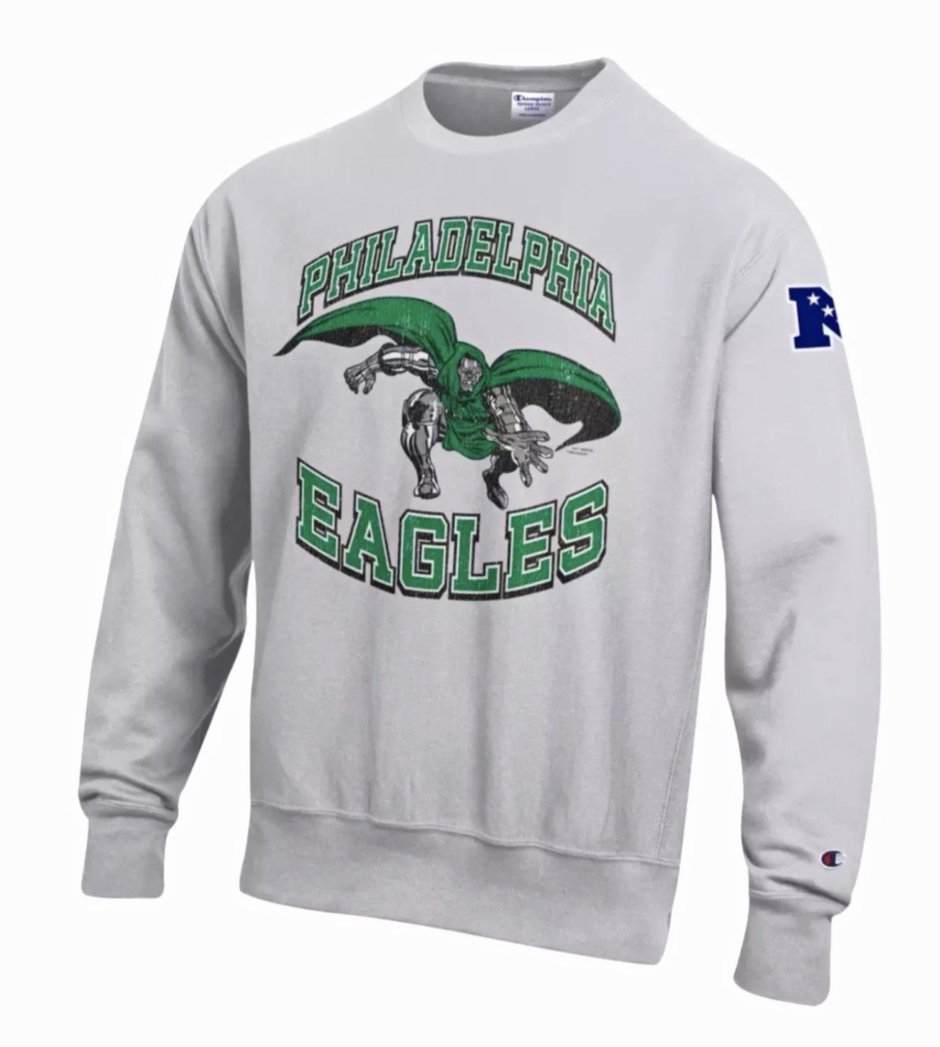 Inhand  Marvel Dr Doom Philadelphia Eagles Sweatshirt Disney Champion Medium