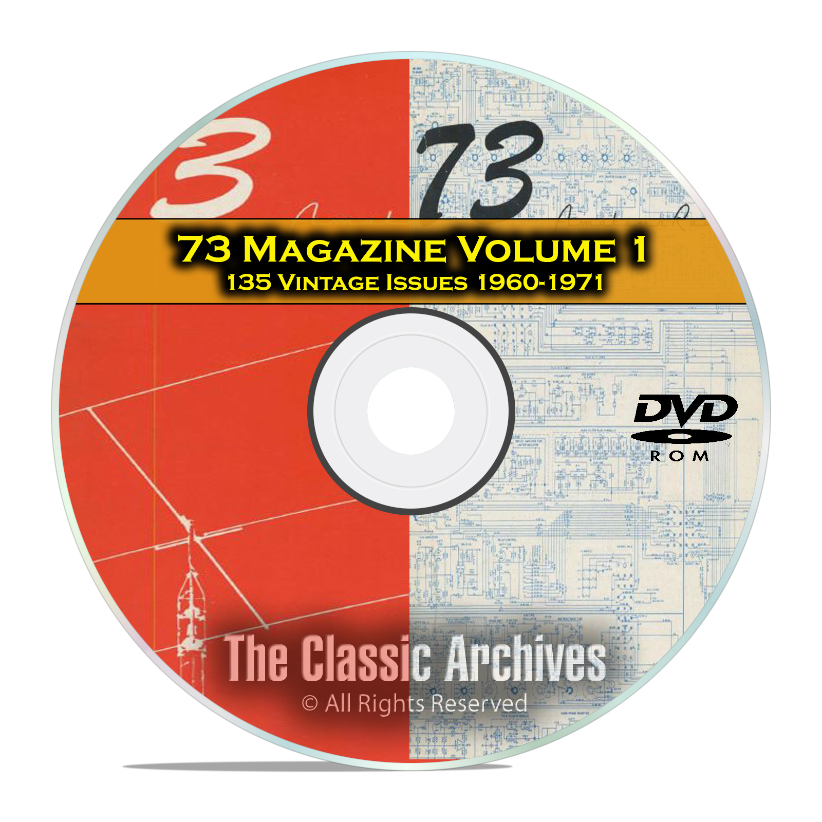 73 Magazine Volume 1, 1960-1971, 135 Vintage Ham Amateur Radio Magazine DVD B96