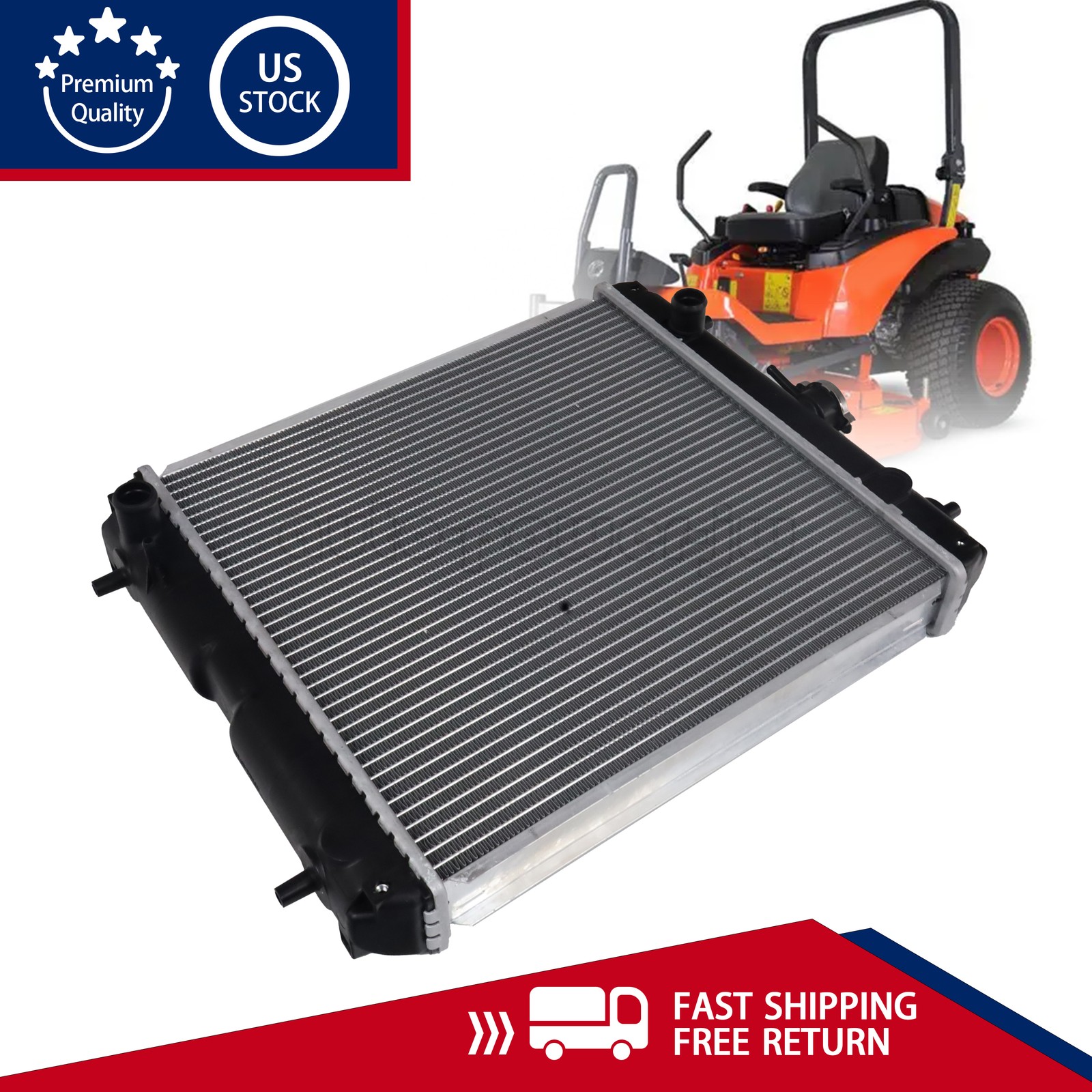Water Tank Radiator For Kubota ZD326P ZD326HL ZD331P K3181-85112 K3181-85110