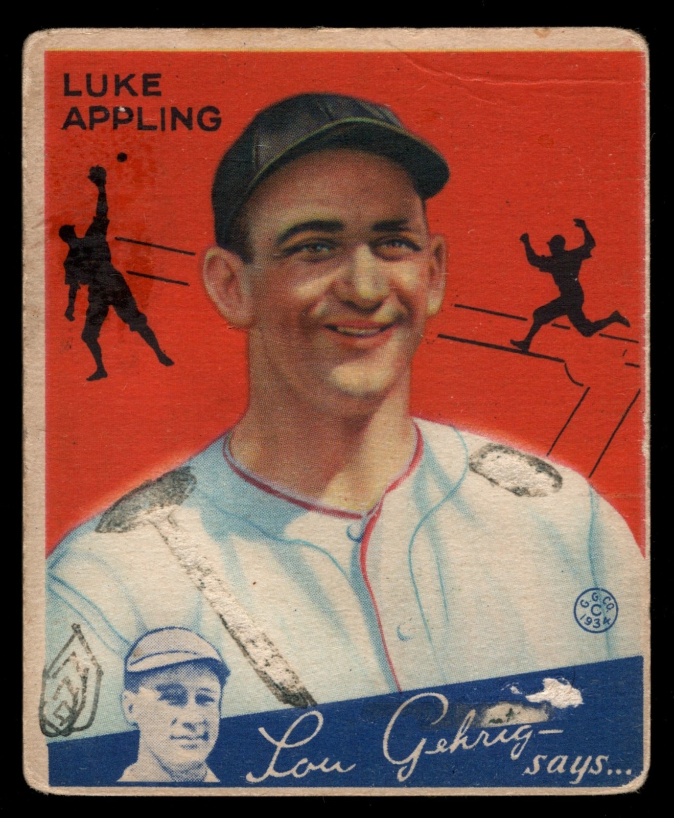 1934 Goudey Big League Chewing Gum - Luke Appling #27 (RC) (ST, Paper Loss)