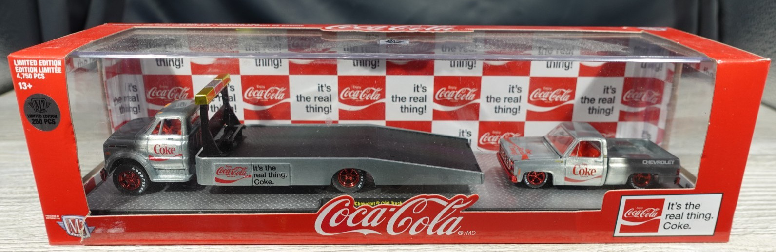 M2 Machines Coca Cola 1970 Chevrolet C60 & 1979 Chevrolet Silverado RAW CHASE