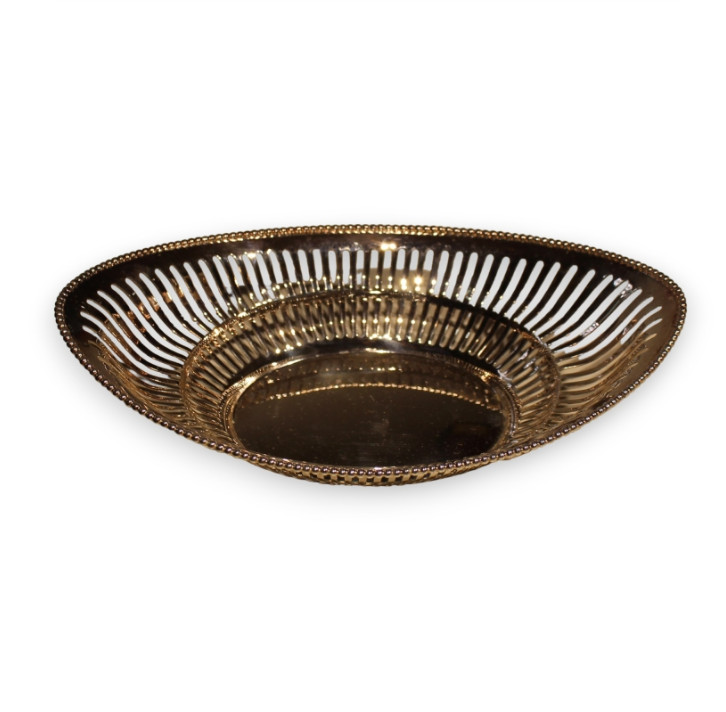 An elegant Antique 20th century Openwork Neoclassical basket 833 silver