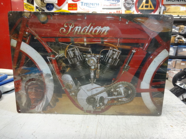 INDIAN OLD TWIN  MOTORCYCLE  SIGN   PARTS & ACCESSORIES EC0163