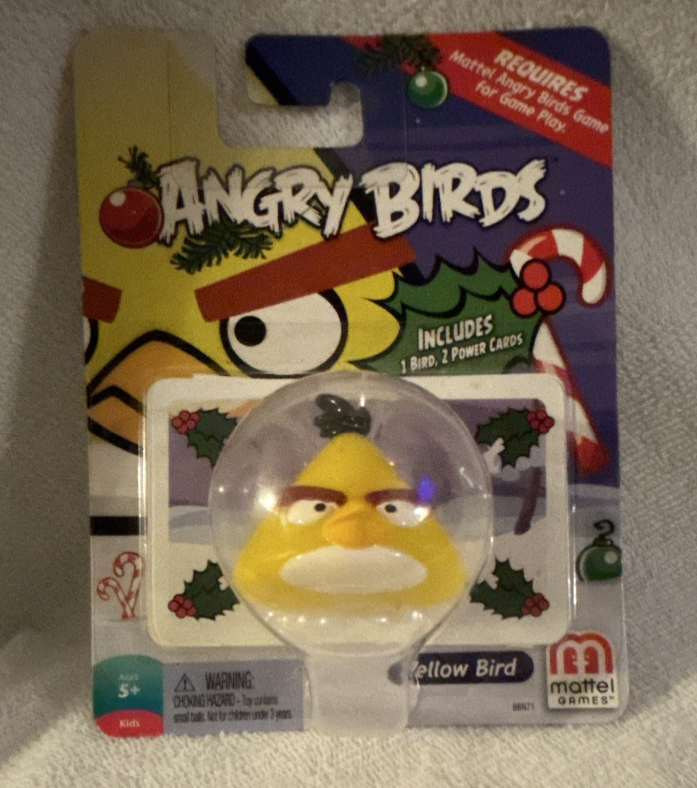ULTRA RARE Angry Birds Mattel Game–HOLIDAY EDITION Chuck Yellow Bird, UNRELEASED