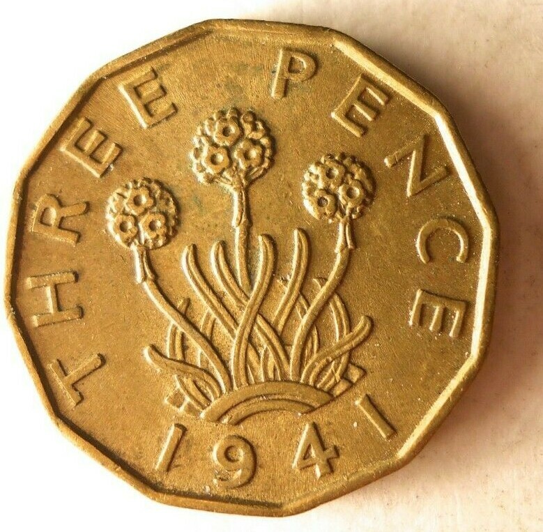 1941 GREAT BRITAIN 3 PENCE - AU - High Quality Example -  - 3 Pence Bin