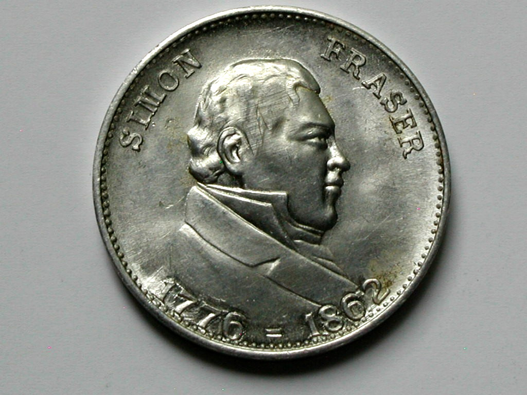 CANADA Simon Fraser (b.1776-d.1862) Aluminum Medal with MINT MARK ABSENT (type)