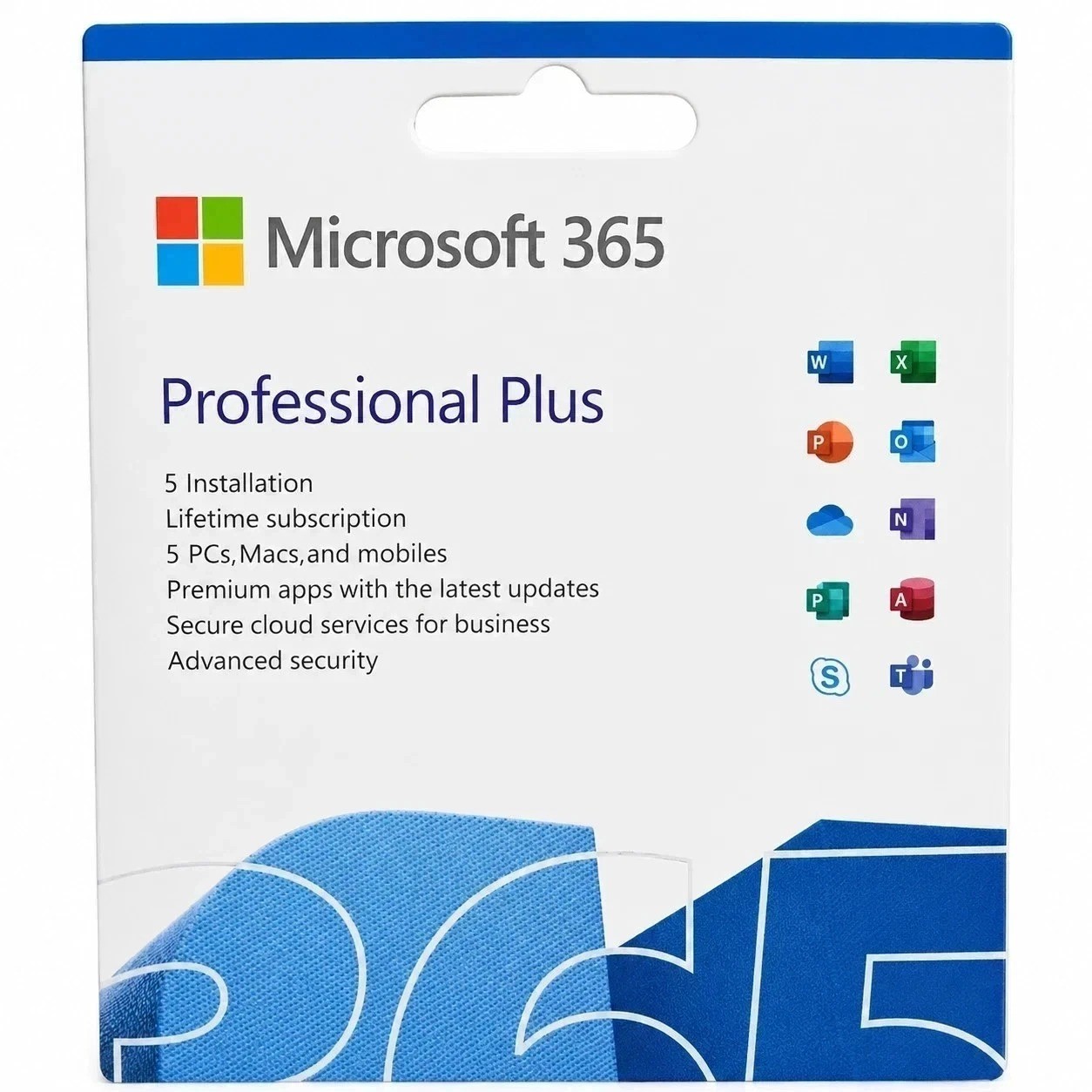 Microsoft 365 Professional– 5 PC or Mac lifetimeLicense – with USB media