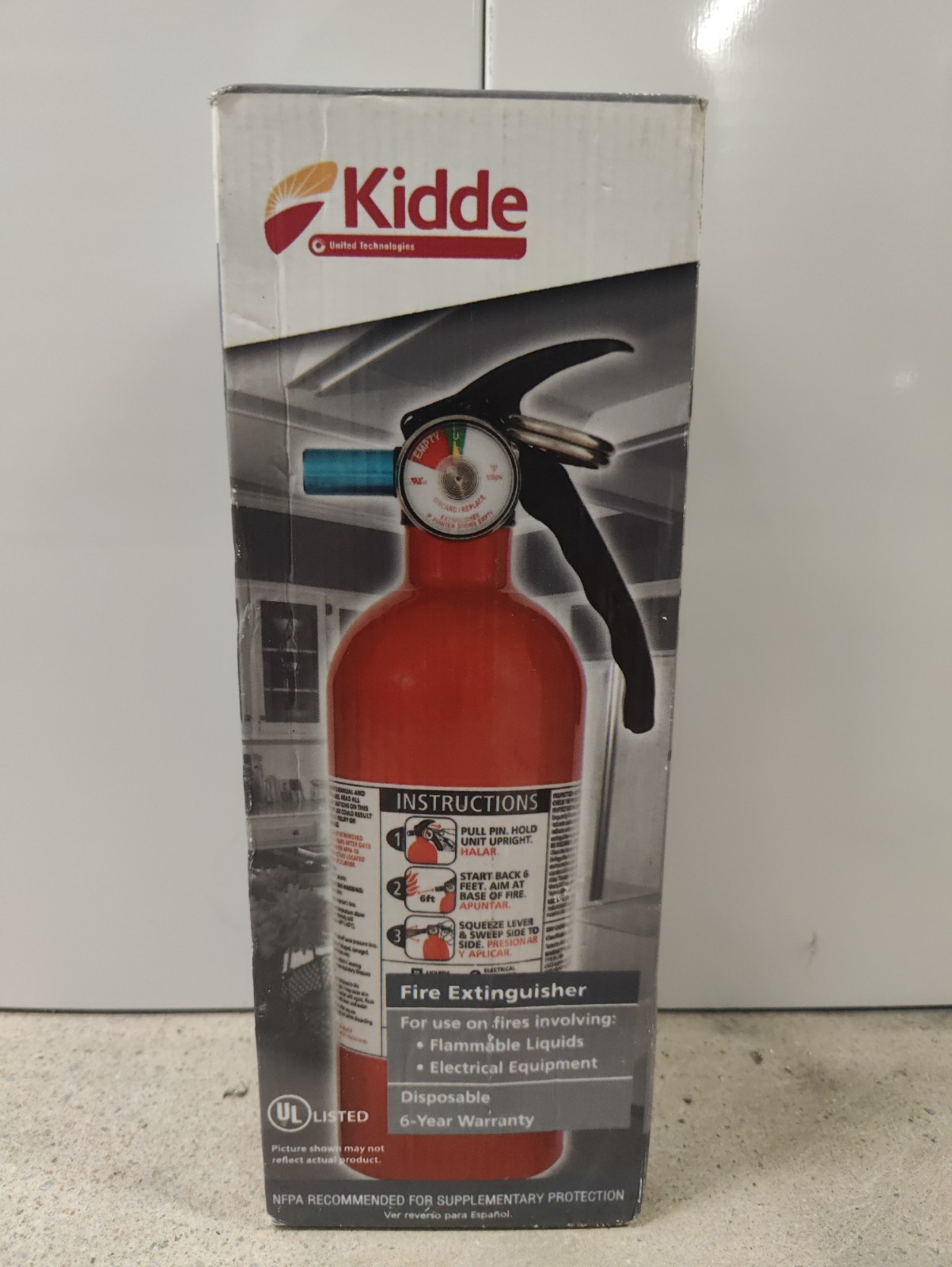 Kidde Regular Dry Chemical Fire Extinguisher, Strap Bracket Included - (3.2 Lbs) Kidde Regular Dry Chemical Fire Extinguisher, Strap Bracket Included - (3.2 Lbs)