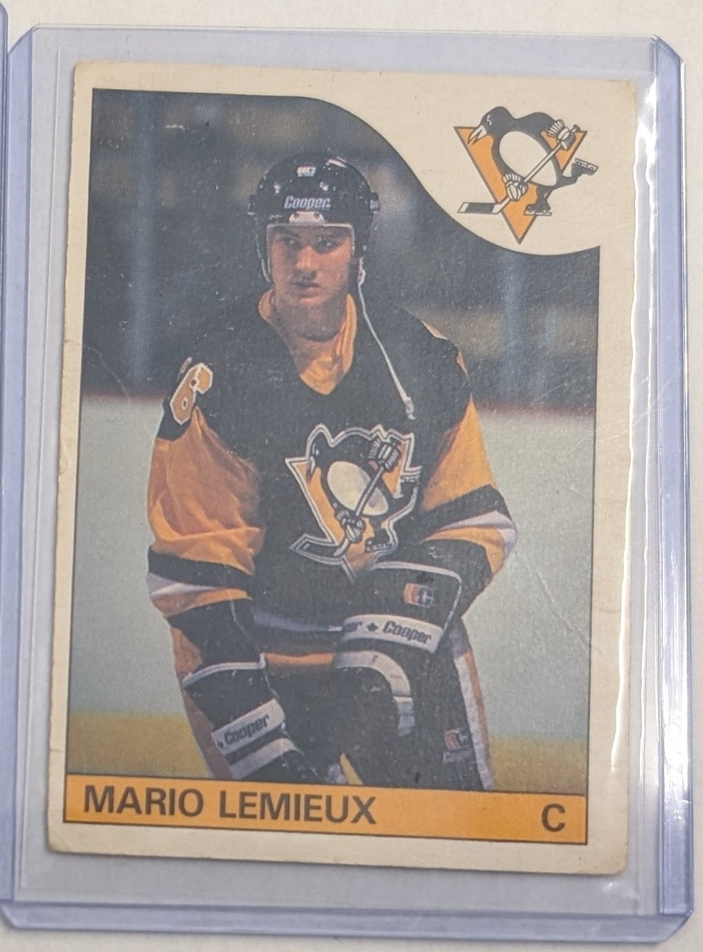 1985-86 O-Pee-Chee OPC Mario Lemieux #9 Rookie Card RC Pittsburgh Penguins HOF
