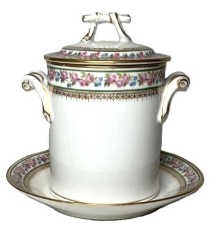 GDA Limoges Porcelain Jar & Plate 6 in