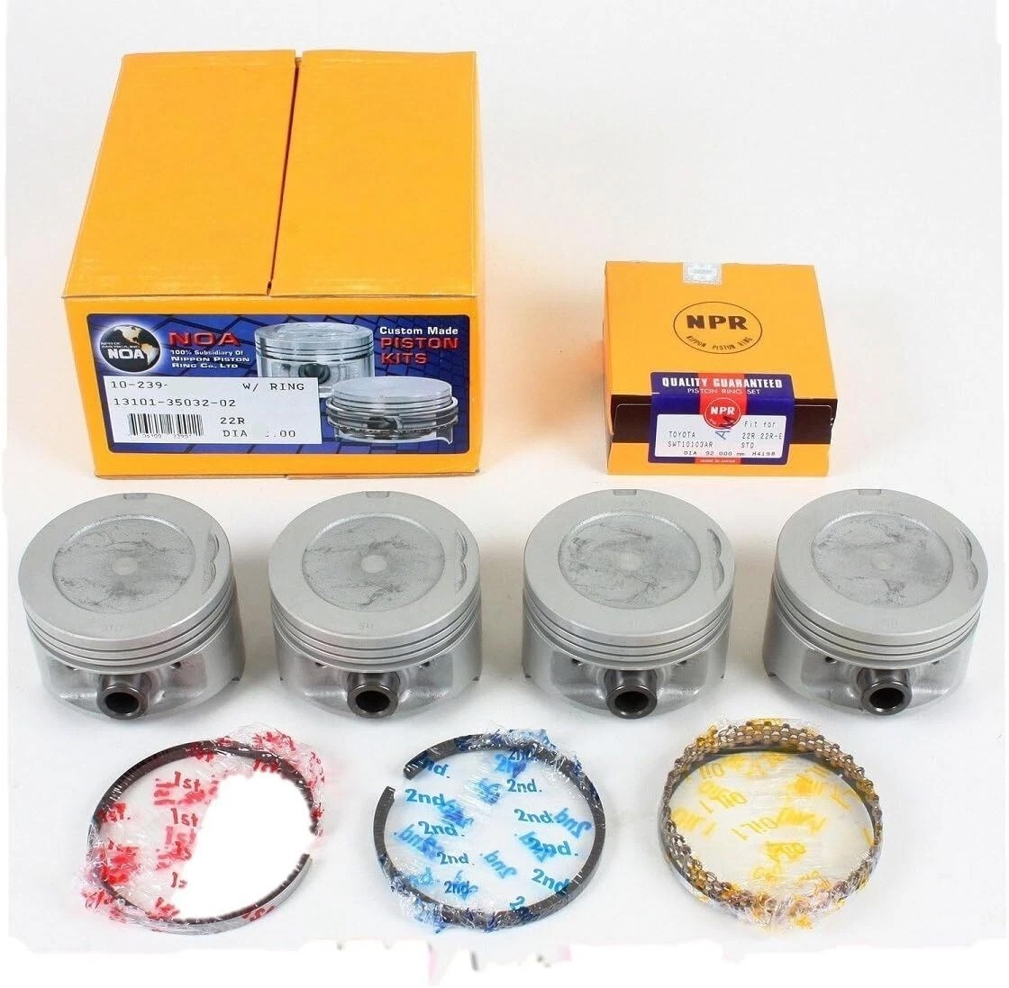 NPR Pistons+Rings Kit for 1985-1995 Toyota Truck Celica 2.4L 22R/22RE .020\