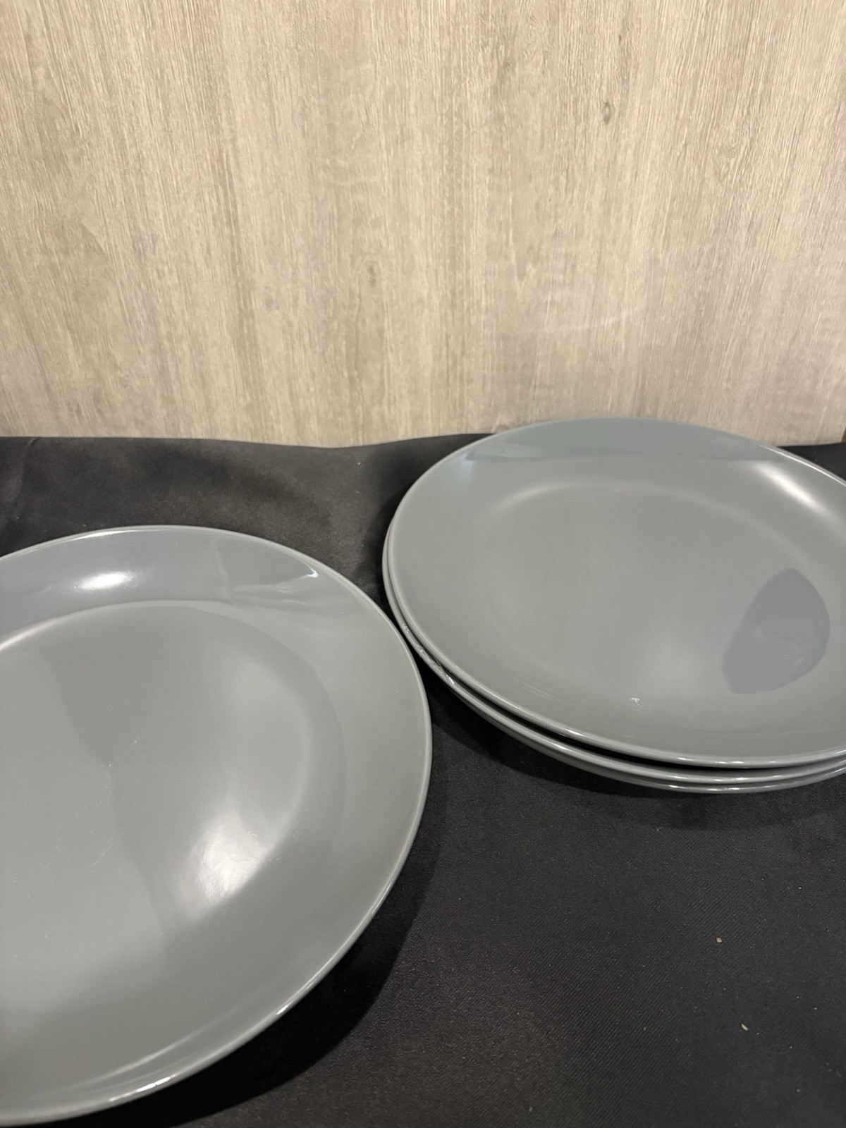 Four (4) RNF54 by Royal Norfolk (Gray) 10 5/8” Dinner Plates