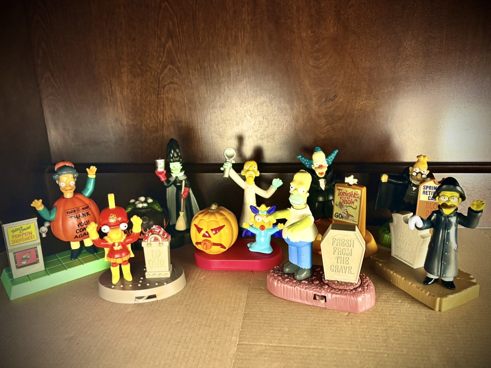 Vtg 00’s Burger King THE SIMPSONS Spooky Springfield Halloween Toys Lot of 9 pcs